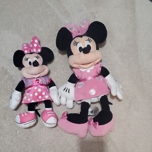 Disney Minnie Mouse Plush Duo - Pink and Black